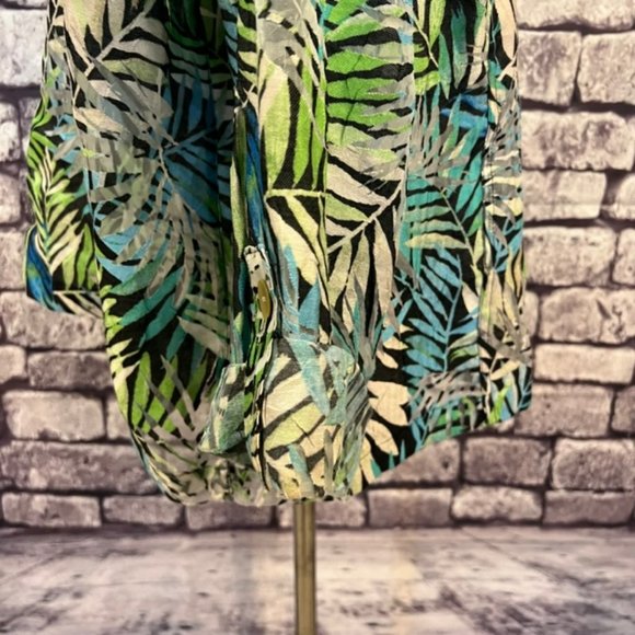 Ruby Rd. Multicolored Sheer Button Down Blouse Size 24W - Picture 10 of 11